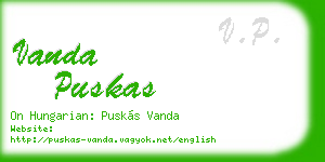 vanda puskas business card