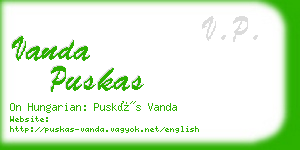 vanda puskas business card